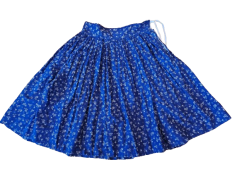 Jednoduchá modrotlačová sukňa dievčenská
