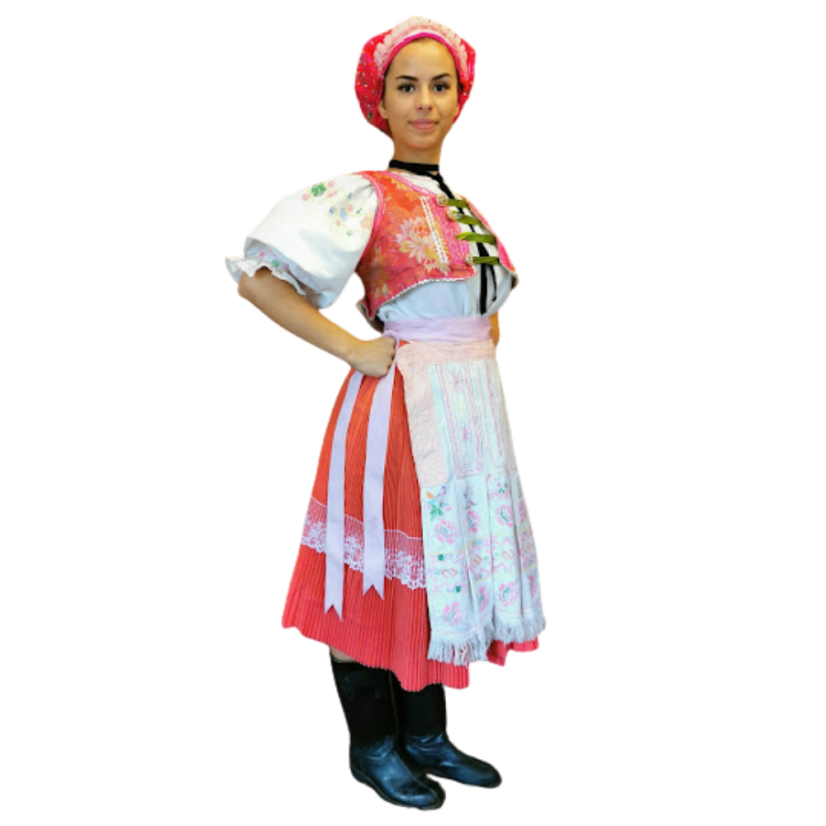 Ženský kroj Heľpa- ružová