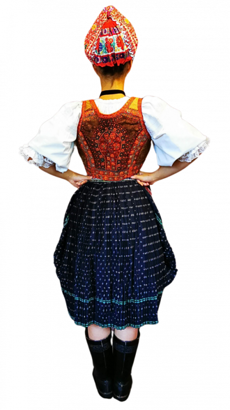 Ženský kroj Pohorelá- modrotlač
