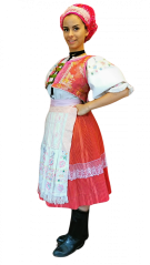 Ženský kroj Heľpa- ružová