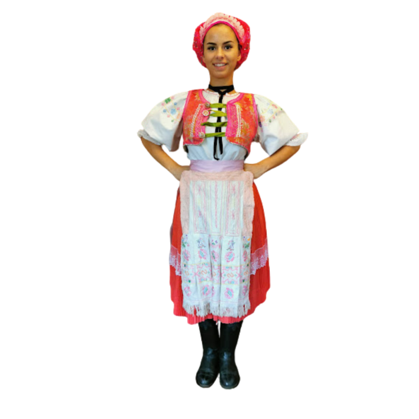Ženský kroj Heľpa- ružová