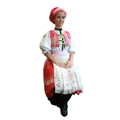 Ženský kroj Heľpa- ružová