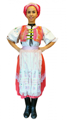 Ženský kroj Heľpa- ružová