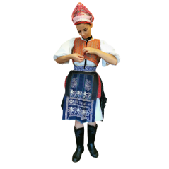 Ženský kroj Pohorelá- modrotlač