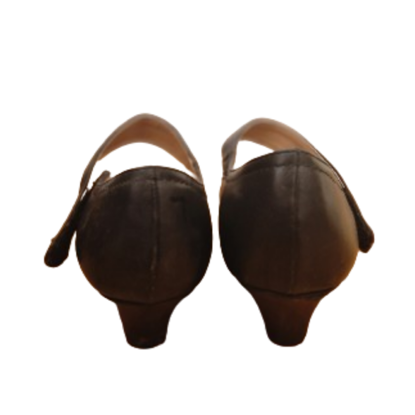 Ženské poltopánky na podpätku - Veľkosť: 38