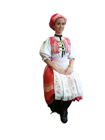 Ženský kroj Heľpa- ružová