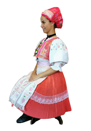 Ženský kroj Heľpa- ružová