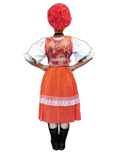 Ženský kroj Heľpa- ružová